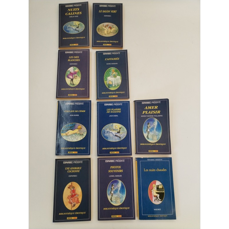 Lot 10 livres erotique Media 1000 Les erotiques d'Esparbec Esparbec Adulte Lot 10 livres erotique Media 1000 Les erotiques d'Esparbec Esparbec Adulte
