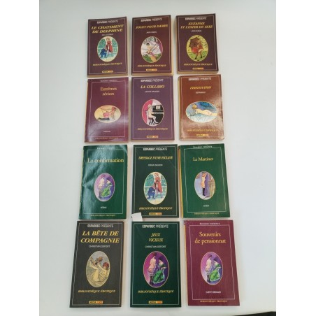 Lot 12 Livres érotique Media 1000 Les erotiques d'Esparbec Esparbec Adulte 
