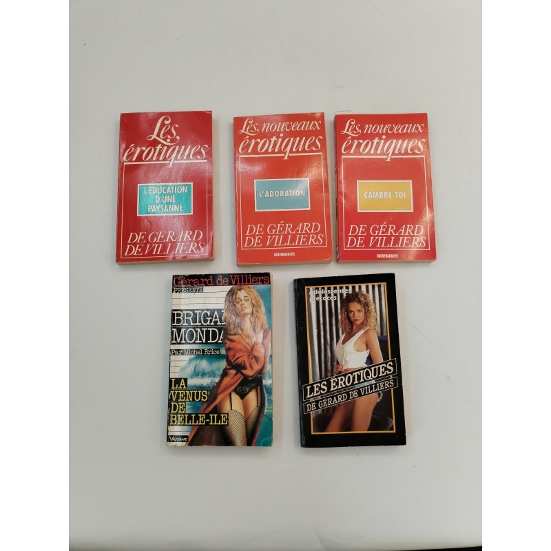 Livres Érotique Lot de 5 Gérard De Villiers Collection Les érotiques Adulte Livres Érotique Lot de 5 Gérard De Villiers Collection Les érotiques Adulte