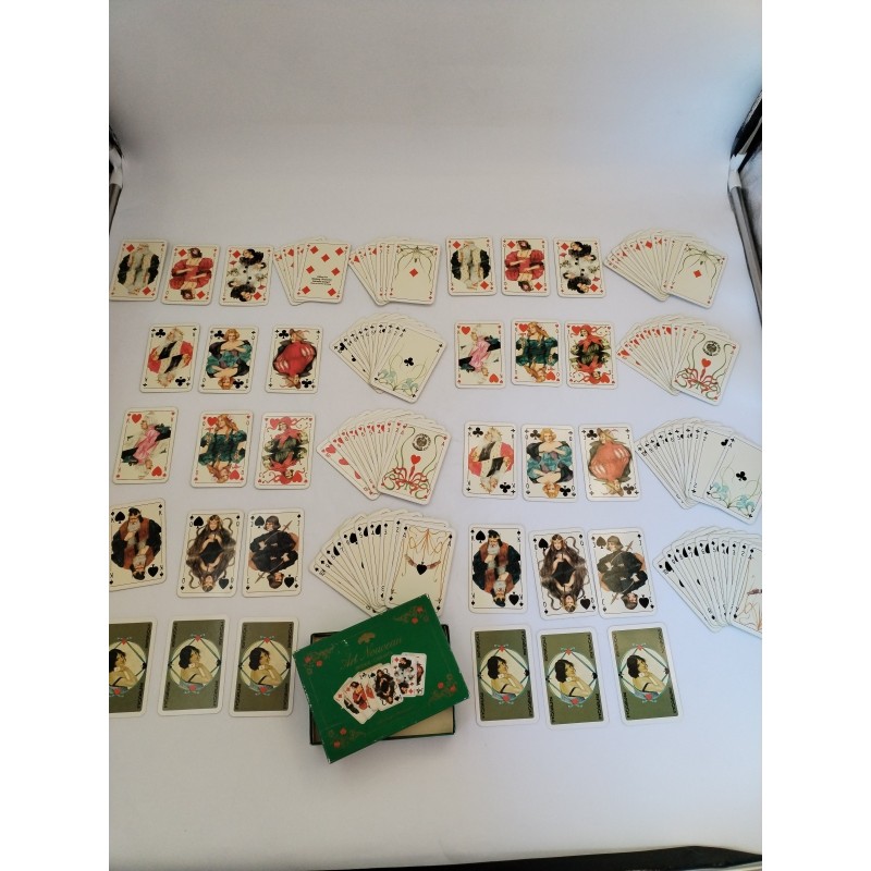 1979 Art Nouveau Bridge Canasta Altenburg Stralsunder Double Jeux De Cartes... 1979 Art Nouveau Bridge Canasta Altenburg Stralsunder Double Jeux De Cartes...