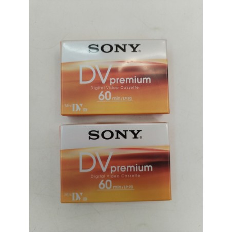 Lot De 2 Mini DV Cassettes Sony Premium 60min DVM60PR4 Neuves scellées K7 