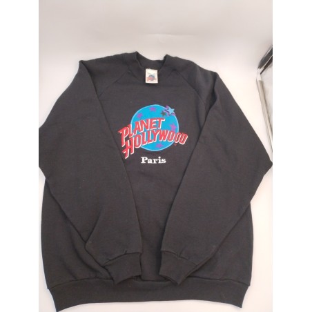 Planet Hollywood Paris Sweat XL Noir Vintage Excellent État