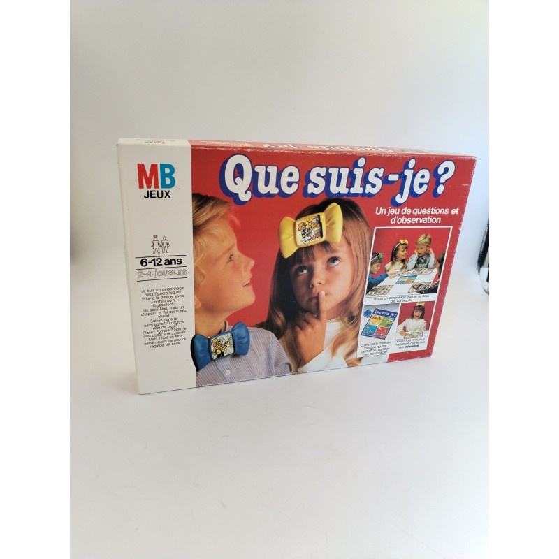 1983 Jeu de société vintage QUE SUIS JE ? MB JEUX COMPLET Ancien Jeu Année 80
