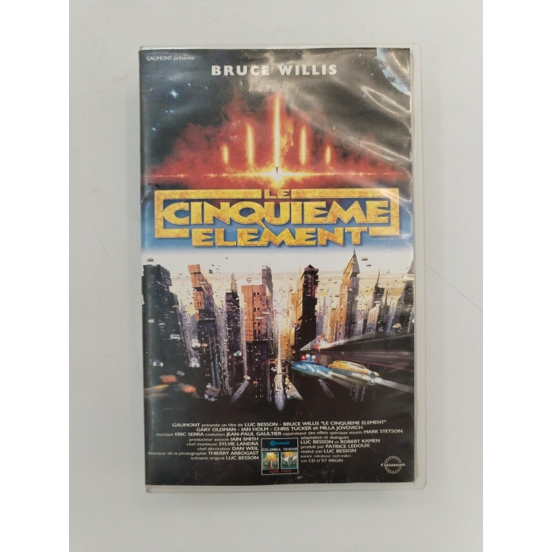 Le cinquième élément Bruce Willis 1997 Vhs Cassette Vidéo K7 Film Le cinquième élément Bruce Willis 1997 Vhs Cassette Vidéo K7 Film