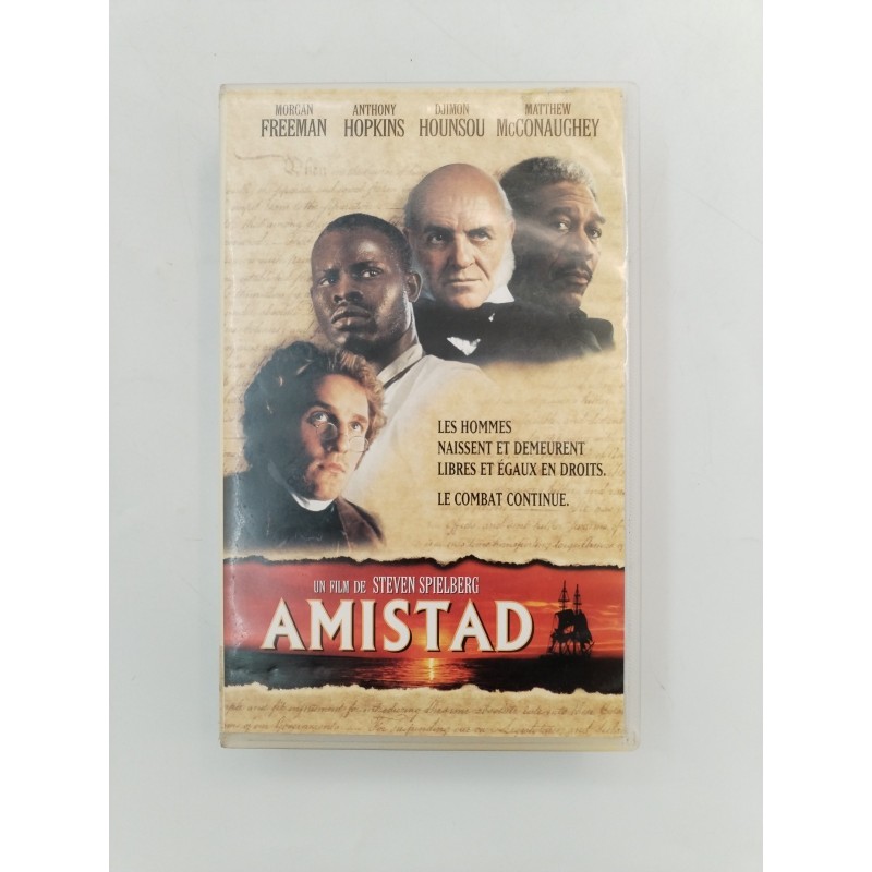 Amistad VHS K7 Cassette Vidéo Film Spielberg Freeman Hopkins Amistad VHS K7 Cassette Vidéo Film Spielberg Freeman Hopkins