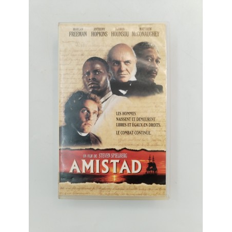 Amistad VHS K7 Cassette Vidéo Film Spielberg Freeman Hopkins