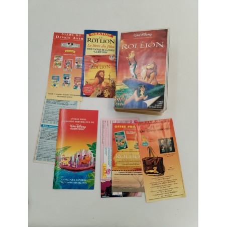 Cassette Tape Video VHS LE ROI LION Walt Disney Home Vidéo VF K7 Film Dessin Pub
