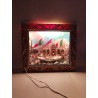 Kitch Cadre Baroque Venise Lumineux Tableau Relief 3 D Gondole Coquillages