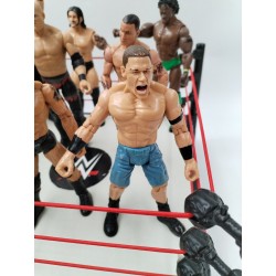 Lot Catcheurs Et Ring W Raw Wwe Mattel Batista Cena Jakks Catch Figurines Jouet 