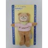 Bébé rêve Peluche Neuve Bébé Ours Hochet Rose Environ 20 Cm Jouet Doudou Calins