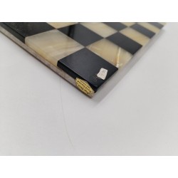 Plateau D'échec En Marbre Pierre Onyx Fait Main Échiquier Jeux Echec Mexico No 6