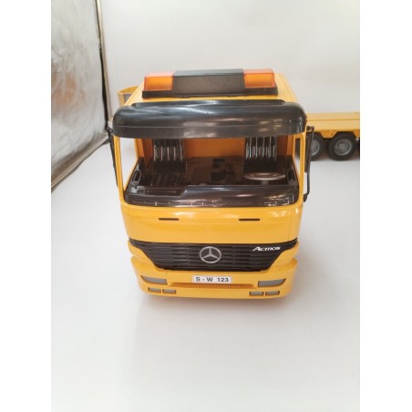 Lot Bruder Mercedes Actros 4143 Man An 2002 Camion Remorque Plateau Fliegl Spiel
