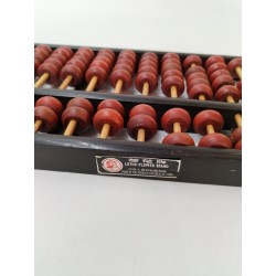 Boulier Bois Ancien Abacus Lotus Flower Brand 13 Tiges Bambou 91 Perles