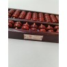 Boulier Bois Ancien Abacus Red Lion Lotus Flower Brand 13 Tiges Bambou 91 Perles