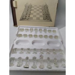 Grand Jeu D'échec En Verre Glass Chess Set Jeux Échecs