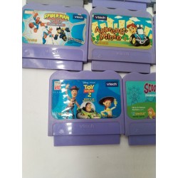 Lot 8 Jeux Vtech Vsmile Console Jeux Vidéo Éducatifs Disney Toy Story Spider Man