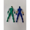 Lot 2 figurines Bandai 2002 Power Rangers Dino Thunder Bleu Vert Jouet Figurine