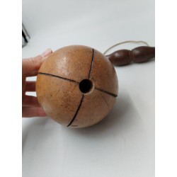 Beau Bilboquet Ancien Bois Tourné 30 Cm Jeux Anciens Jeu