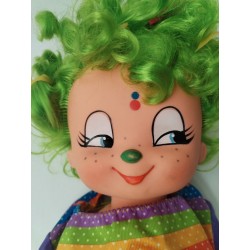 Grande Poupée Ancienne 70 Cm Peluche Clown Rigolo Multicolore Jouet Doudou