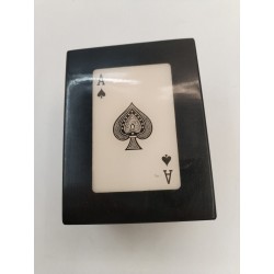 Coffret Jeux De Cartes As De Pique Bois Laqué Noir Boite Carte Jeu
