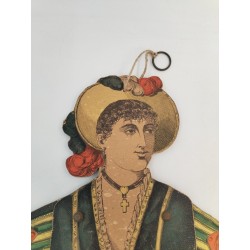 Pantin Ancien Bois papier Colombine Jouet Tradition Paris Imagerie d'Epinal 1344