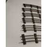Lot De 6 Rails Courbes Po O Made In France Jep Fer Trains Ancien Jeu Miniature