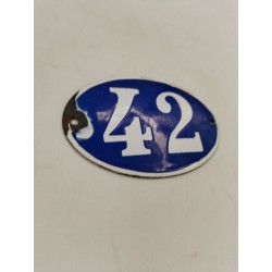 Plaque Émaillée Numéro 42 Rue Adresse Boîte Postale Maison