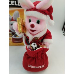 Duracell Santa Bunny Grande Figurine Peluche Électronique Articulée Publicité 