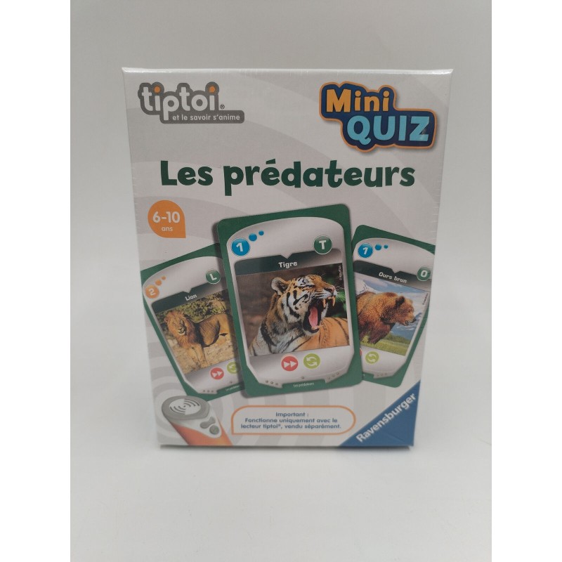 Les prédateurs TipToi Ravensburger Mini quiz 6-10 ans 1-6 joueurs et le savoir s Les prédateurs TipToi Ravensburger Mini quiz 6-10 ans 1-6 joueurs et le savoir s