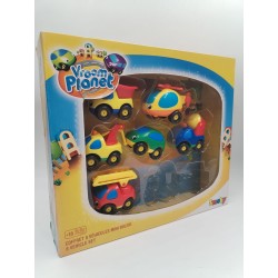 Vroom Planet Editions Smoby Coffret 8 Véhicules Mini Bolide