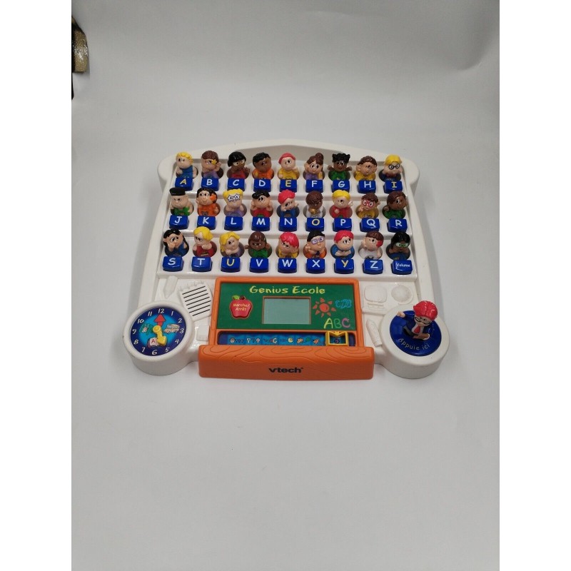 Genius École Vtech Ordinateur Classe Lettres Heures 4-7 Ans