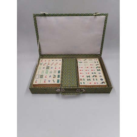 Coffret Valise Jeu De Mah-jong Os & Bambou État Neuf Mah Jong Jeux De Société 