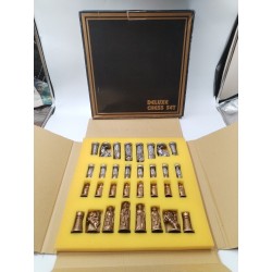 Deluxe Chess Set Jeux D'échecs Jeu Echec Chevalier Médiéval echecs Plastique