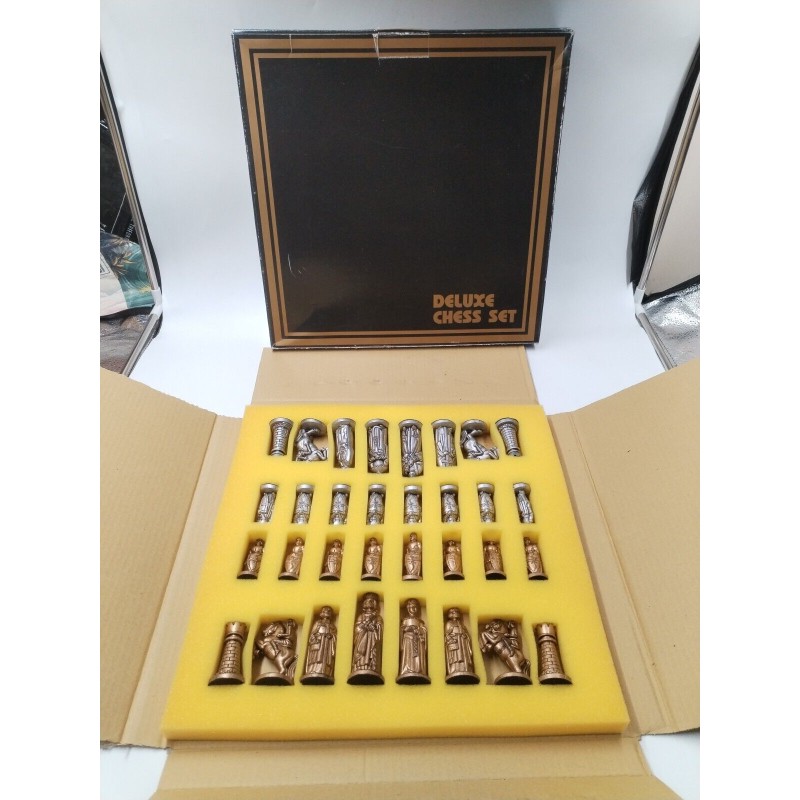 Deluxe Chess Set Jeux D'échecs Jeu Echec Chevalier Médiéval echecs Plastique Deluxe Chess Set Jeux D'échecs Jeu Echec Chevalier Médiéval echecs Plastique