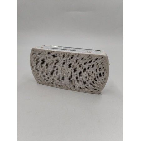 Sony Srf-18 Blanc Parfait État De Marche Poste Radio Tuner Portable