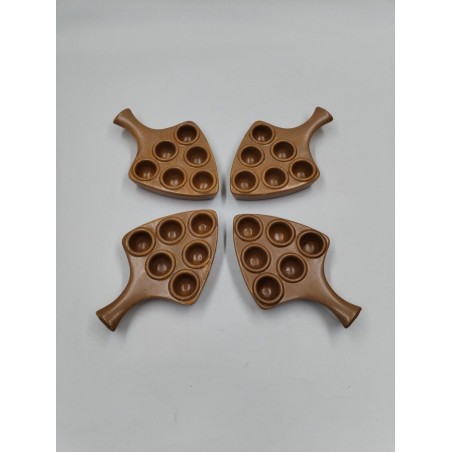 Grespots Digoin Lot 4 Poêlons Escargots Caquelons Émile Henry La Bourguignonne 