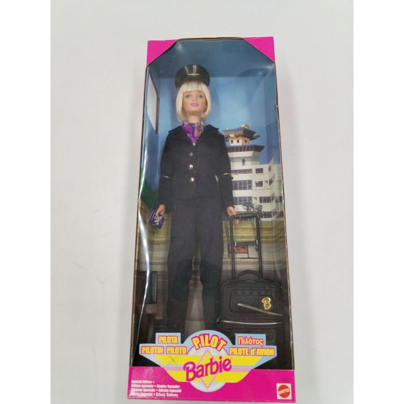 Barbie Pilot Pilote D'avion Mattel 1999 Poupée Neuve En Boite Barbie Pilot Pilote D'avion Mattel 1999 Poupée Neuve En Boite