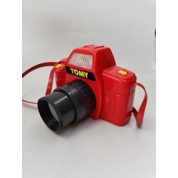 Tomy 1988 Appareil Photo Jouet Vintage Électronique Jeu  Flash Fun Caméra Rouge