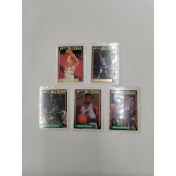 Lot 5 Cartes Topps NBA 1992 All Star Magic Johnson Larry Bird Cartes Basketball