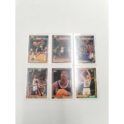 Lot 6 Cartes NBA Topps 1991 1992 NBA Highlight Michael Jordan Magic Johnson...