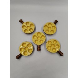 Lot 5 Poêlons Caquelons 6 Trous Escargot Émile Henry La Bourguignonne Escargots 
