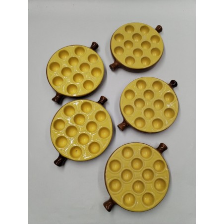 Lot 5 Poêlons La Bourguignonne Made In France Caquelons Escargots Émile Henry