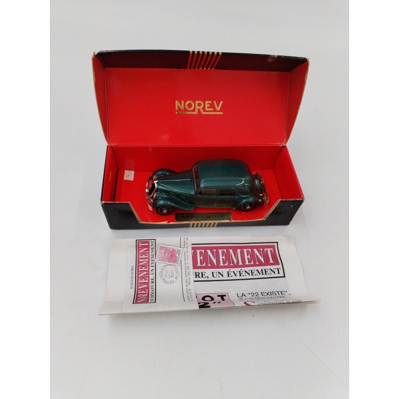Norev Citroen 22 CV 1934 Série Limitée Voiture Miniature Ligne Noire