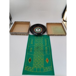 Jeu De Roulette Coffret Tapis Feutrine Casino Jeux Anciens 22 Centimètres 