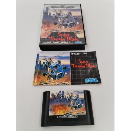 Mega Drive Sega Super Thunder Blade Jeux Vidéo Notice Cartouche 1989