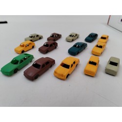 Lot 14 Voitures Jouef HO Mercedes Bmw Renault R5 4L Citroën Opel Golf Volkswagen
