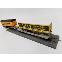 Jouef Lot Kangourou Trains Rail Remorque Bailly Calberson Ho Algeco Sncf Jouet 
