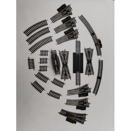 Lot Jouef Ho Trains Rails Passage A Niveau Aiguillage Grand Croisement Trémie