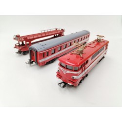 Train Gégé Rouge Continental Made In France Ho Jouef Lima Wagon Locomotive Jouet