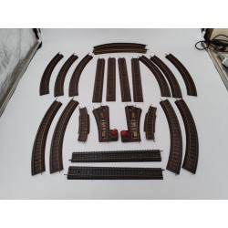 Lot De Rails Ancien Jouef Ho 622 628 Droit Courbe Aiguillage Montée Descentes